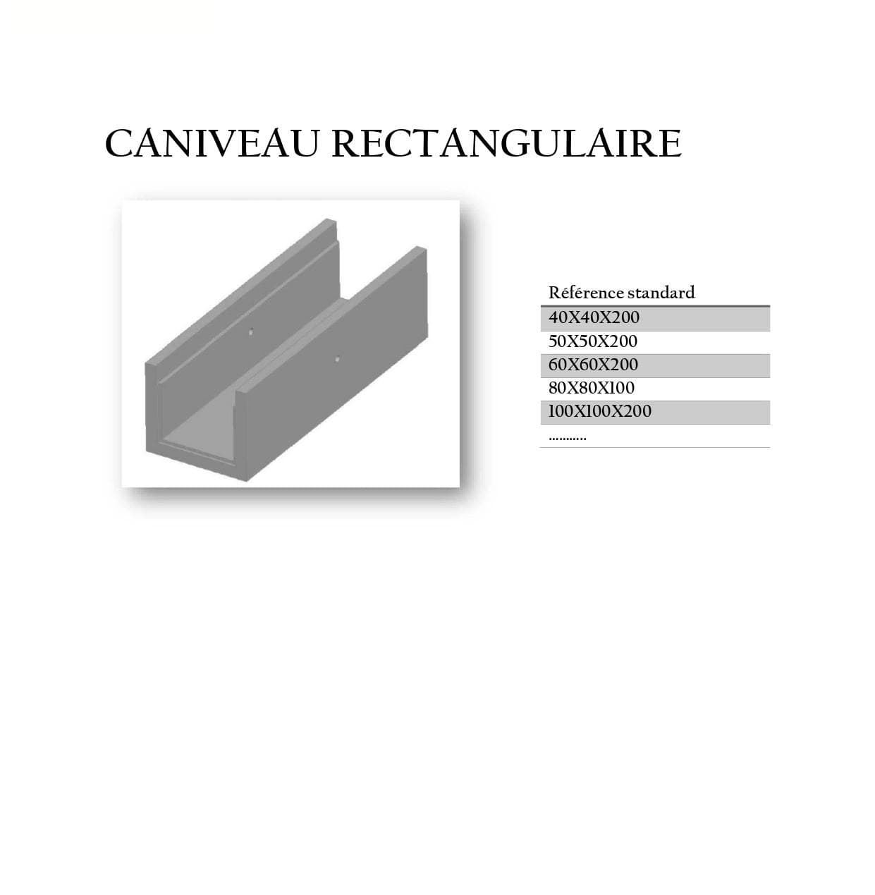 Caniveaux